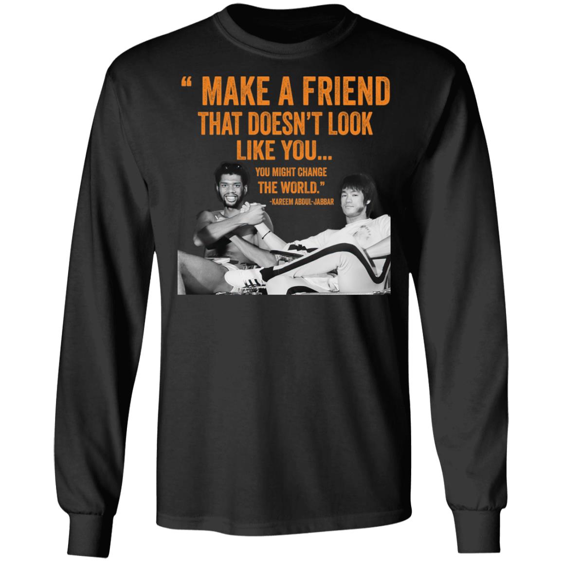 Get Buy Kareem Abdul Jabbar Bruce Lee Friends T-Shirt