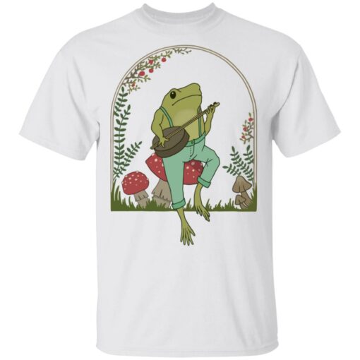 Frog Playing Banjo on Mushroom shirt $19.95 redirect05182021030554