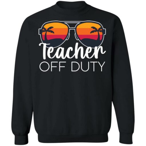 Teacher off duty sunglasses beach sunset shirt $19.95 redirect05252021020510 4