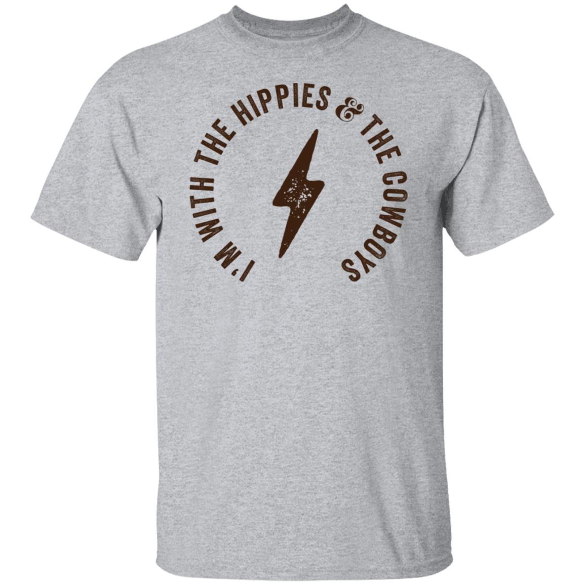 HIPPIES AND THE COWBOYS TEE SHIRT