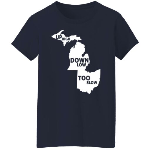 Up high down low too slow shirt $19.95 redirect08022021220854 3