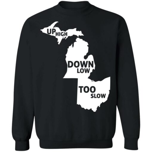 Up high down low too slow shirt $19.95 redirect08022021220854 9