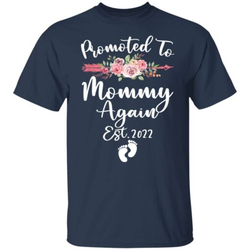 Womens promoted to mommy again est 2022 shirt $19.95 redirect08042021040819 1