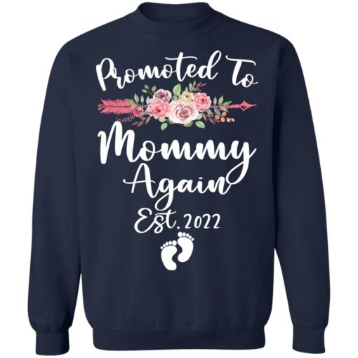 Womens promoted to mommy again est 2022 shirt $19.95 redirect08042021040820 15