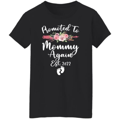 Womens promoted to mommy again est 2022 shirt $19.95 redirect08042021040820 9