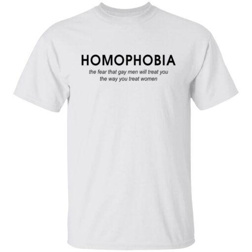 Homophobia the fear that gay men will treat you shirt $19.95 redirect08132021210812