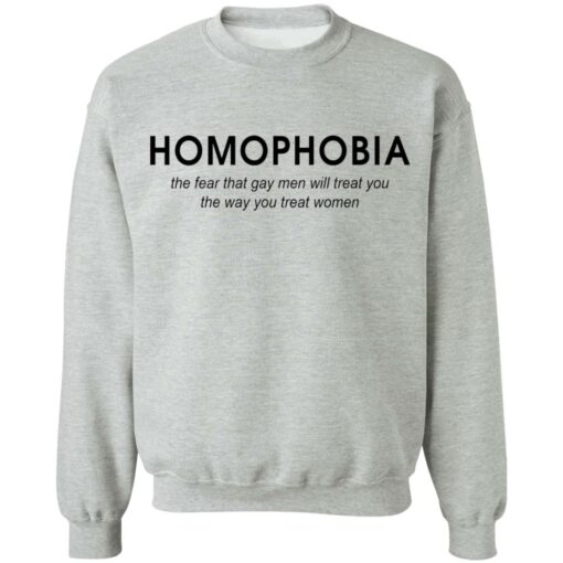Homophobia the fear that gay men will treat you shirt $19.95 redirect08132021210812 8