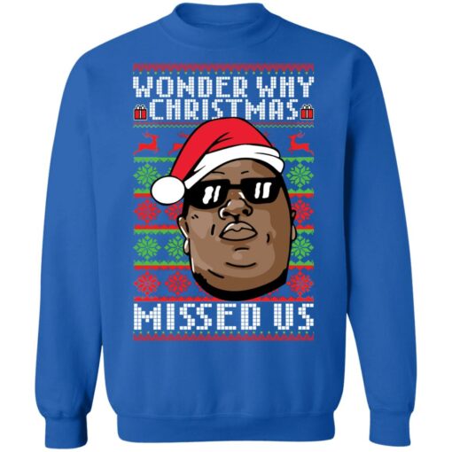 Notorious B.I.G. wonder why christmas missed us Christmas sweater $19.95 redirect09012021050906 11