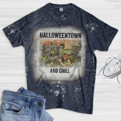 Halloweentown and chill Bleached shirt $19.95 navy 1