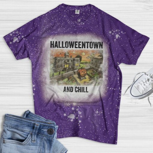 Halloweentown and chill Bleached shirt $19.95 tim