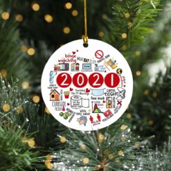 2021 Pandemic Quarantine Christmas ornament $12.75 2021 Pandemic Quarantine Christmas ornament mockup