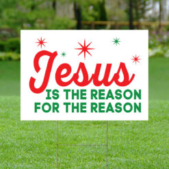 jesus is the reason for the season yard sign mockup