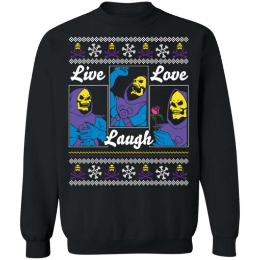 Death live laugh love Christmas sweater $19.95 redirect10052021211009