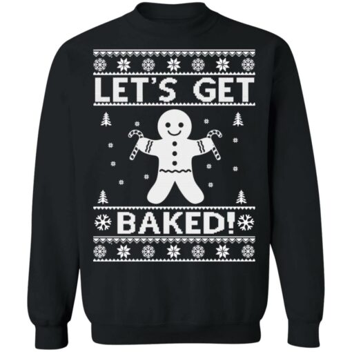 Gingerbread man let's get baked Christmas sweater $19.95 redirect10072021211047
