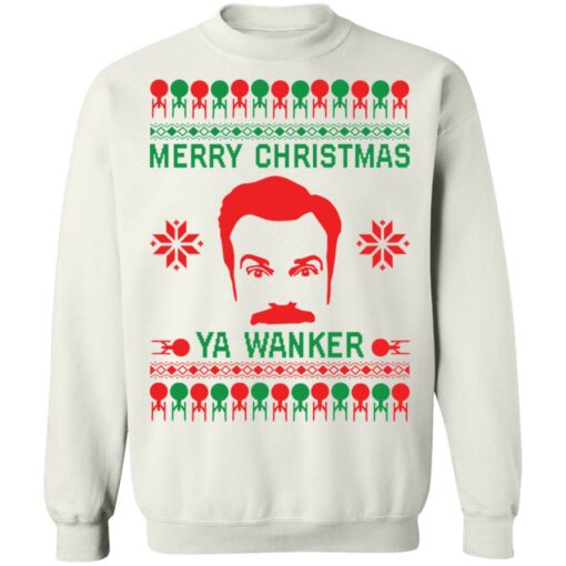Ted Lasso Merry Christmas ya wanker Christmas sweater $19.95 redirect10122021051024 1