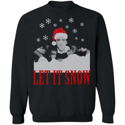 Tony Montana let it snow Christmas sweater $19.95 redirect10122021211004 6