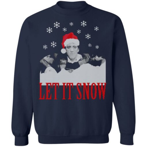 Tony Montana let it snow Christmas sweater $19.95 redirect10122021211004 7