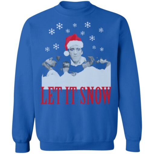 Tony Montana let it snow Christmas sweater $19.95 redirect10122021211004 9
