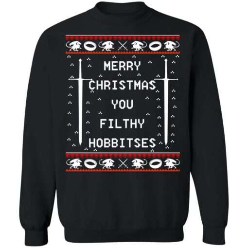 Merry Christmas you filthy hobbitses Christmas sweater $19.95 redirect10132021021055 18