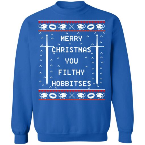 Merry Christmas you filthy hobbitses Christmas sweater $19.95 redirect10132021021055 21