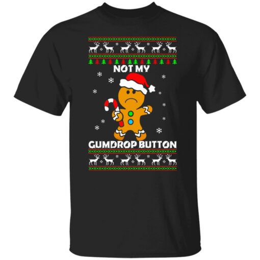 Gingerbread not my gumdrop button Christmas sweater $19.95 redirect10142021011010 10