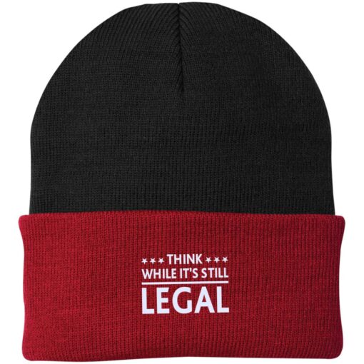 Think While Its Still Legal Knit Beanie $23.95 redirect10142021061057 5