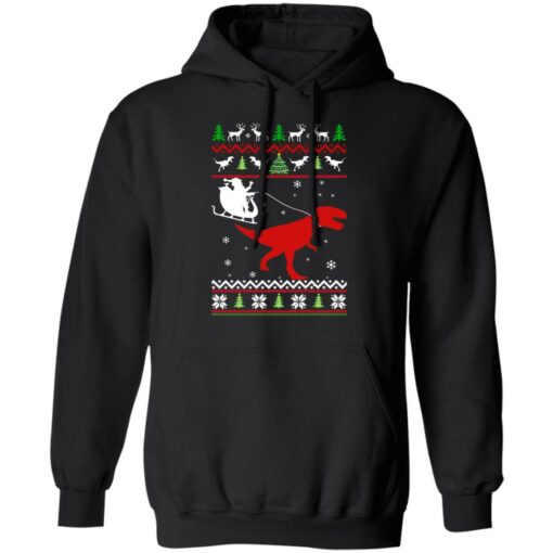 Santa Claus rides in a sleigh on the dinosaur Christmas sweater $19.95 redirect10182021011028 3