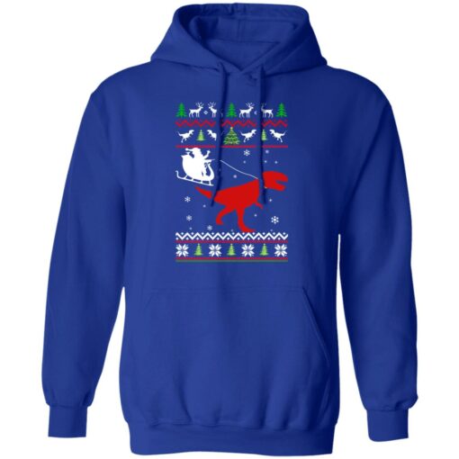 Santa Claus rides in a sleigh on the dinosaur Christmas sweater $19.95 redirect10182021011029
