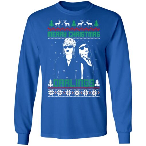 Patsy and Edina merry Christmas darlings Christmas sweatshirt $19.95 redirect10182021031041 1