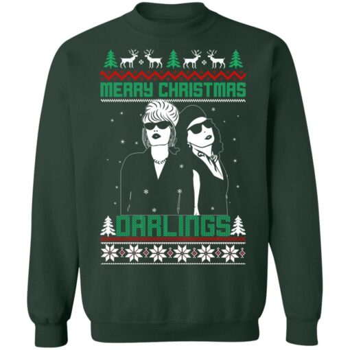 Patsy and Edina merry Christmas darlings Christmas sweatshirt $19.95 redirect10182021031041 8