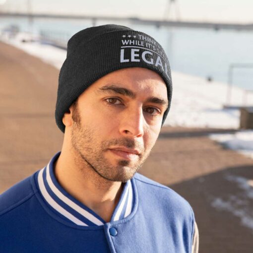 Think While Its Still Legal Knit Beanie $23.95 think while its still legal beanie black2