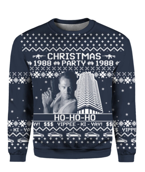 Die Hard Christmas party 1988 ugly sweater $29.95 2iurrldubd4n29jgfmooulm23q APCS colorful front