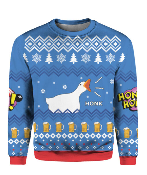 Honk 3D Christmas Sweater $38.95 39kbi6dgltvbpko858kros7pd7 APCS colorful front