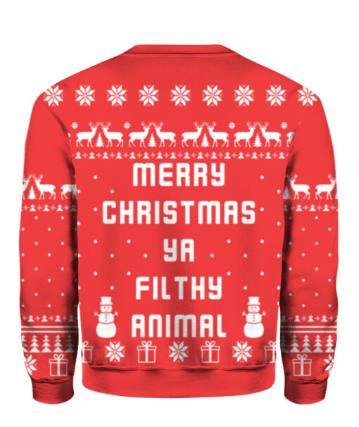 Merry christmas ya filthy animal Christmas sweater $38.95 3ued34m4t28k5t92ageg74eguv APCS colorful back