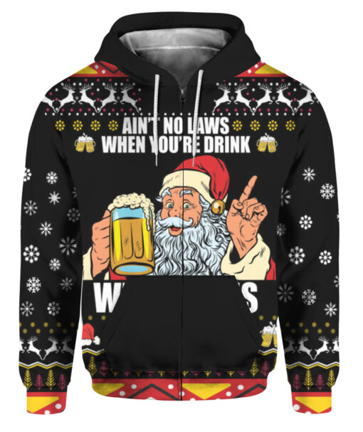Ain't no laws when you're drink with Claus Christmas sweater $38.95 5rjldnibm7i4gcre3losc7ghkc APZH colorful front