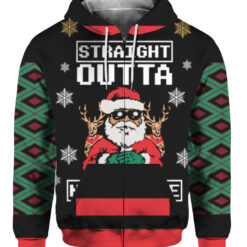 Straight outta north pole Christmas sweater $38.95 5tfj65q7soennu369n7pnhdssf APZH colorful front