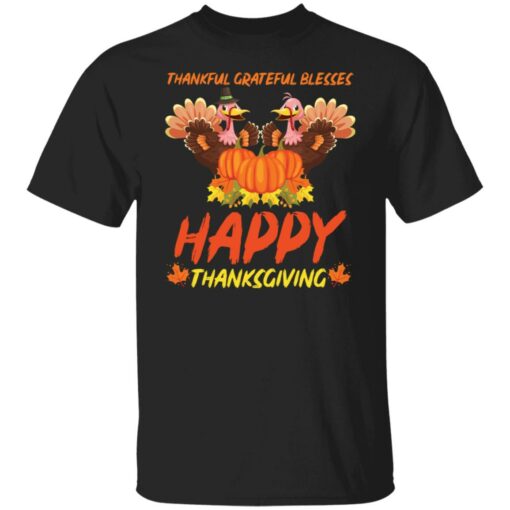 Thankful grateful blessed happy thanksgiving turkey shirt $19.95 redirect11052021051131 6