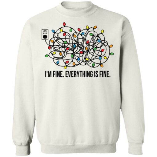 Christmas lights I'm fine everything is fine shirt $19.95 redirect11182021231113