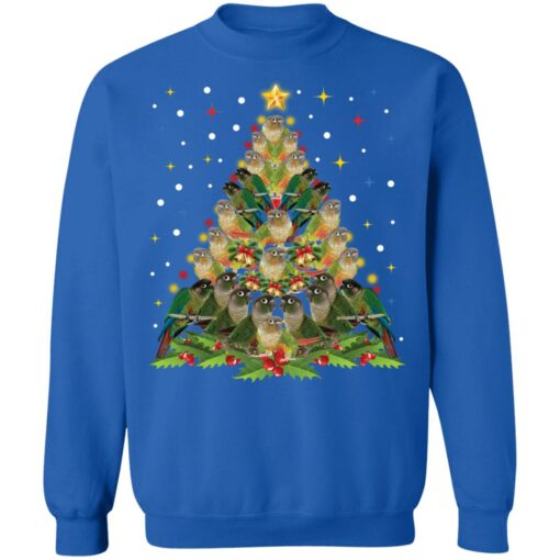 Green Cheek Conure Christmas tree sweatshirt $19.95 redirect11192021051112