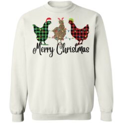 Plaid Rooster Merry Christmas sweatshirt