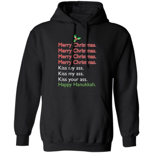 Merry Christmas kiss my ass happy Hanukkah shirt $19.95 redirect11192021221156 2