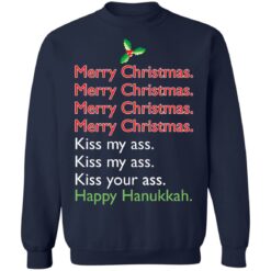 Merry Christmas kiss my ass happy Hanukkah shirt $19.95 redirect11192021221157 2