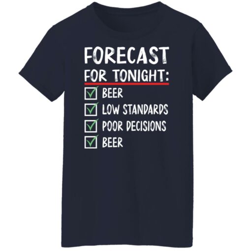 Forecast for tonight beer low standards poor decisions shirt $19.95 redirect11212021221155 9