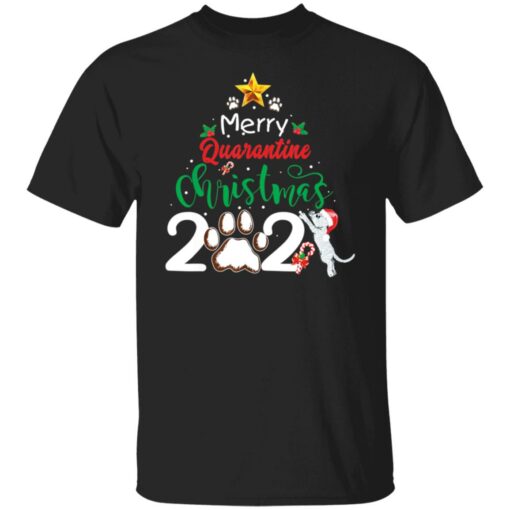 Merry Quarantine cat Family Christmas 2021 shirt