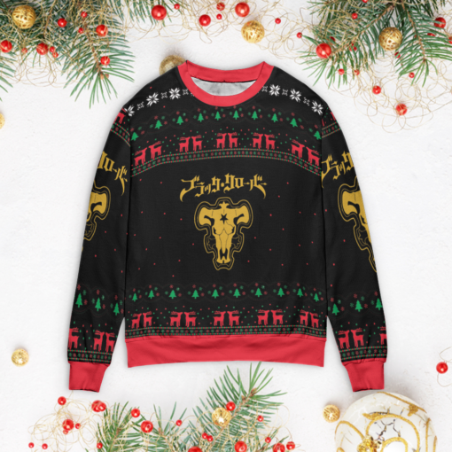 Black Bulls Christmas Sweater $39.95 Black Bulls Christmas Sweater mockup