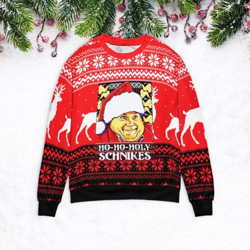 Chris Farley ho ho holy schnikes Christmas sweater $39.95 MiaoDove Chris Farley Tommy Boy Ugly Christmas Sweater mockup