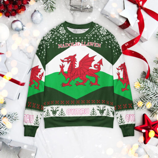 Wales Christmas Unisex 3D Sweatshirt $39.95 Wales Christmas Unisex 3D Sweatshirt mockup min