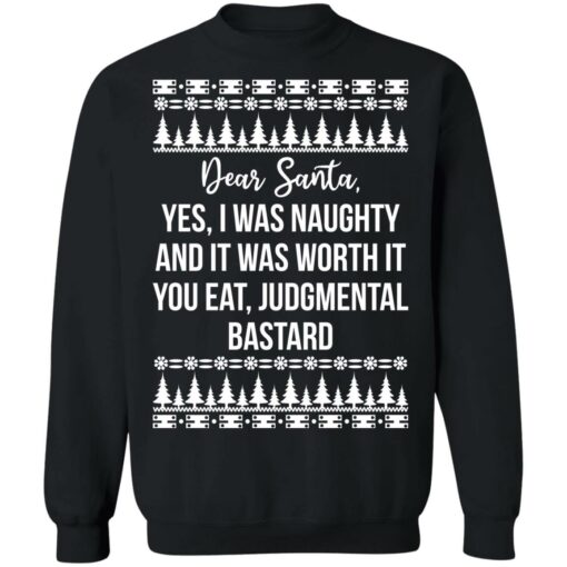 Dear Santa yes i was naughty and it was worth it Christmas sweater $19.95 redirect12012021071230 5