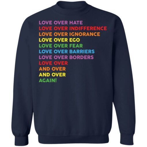 LGBT love over hate love over indifference love over ignorance shirt $19.95 redirect12022021041249 5