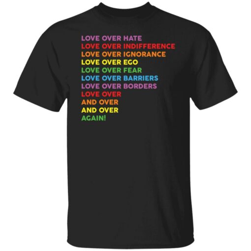 LGBT love over hate love over indifference love over ignorance shirt $19.95 redirect12022021041249 6